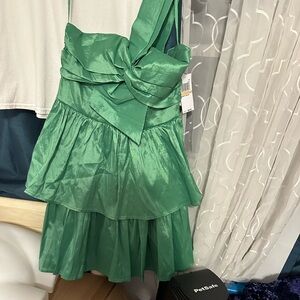 City Studio Vibrant Green Dress